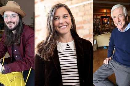 Salt Lake City's 2023 mayoral candidates, from left to right: community activist Michael Valentine, Salt Lake City Mayor Erin Mendenhall and former Salt Lake City Mayor Rocky Anderson. (Photo: Kristin Murphy and Laura Seitz, Deseret News)